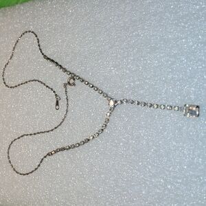 Stamped Korea Jeweled Necklace